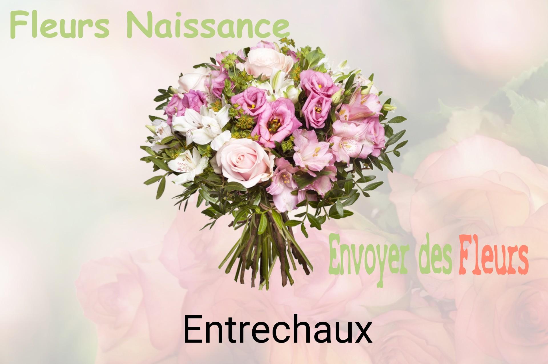 Bouquet de fleurs de naissance livré à Entrechaux