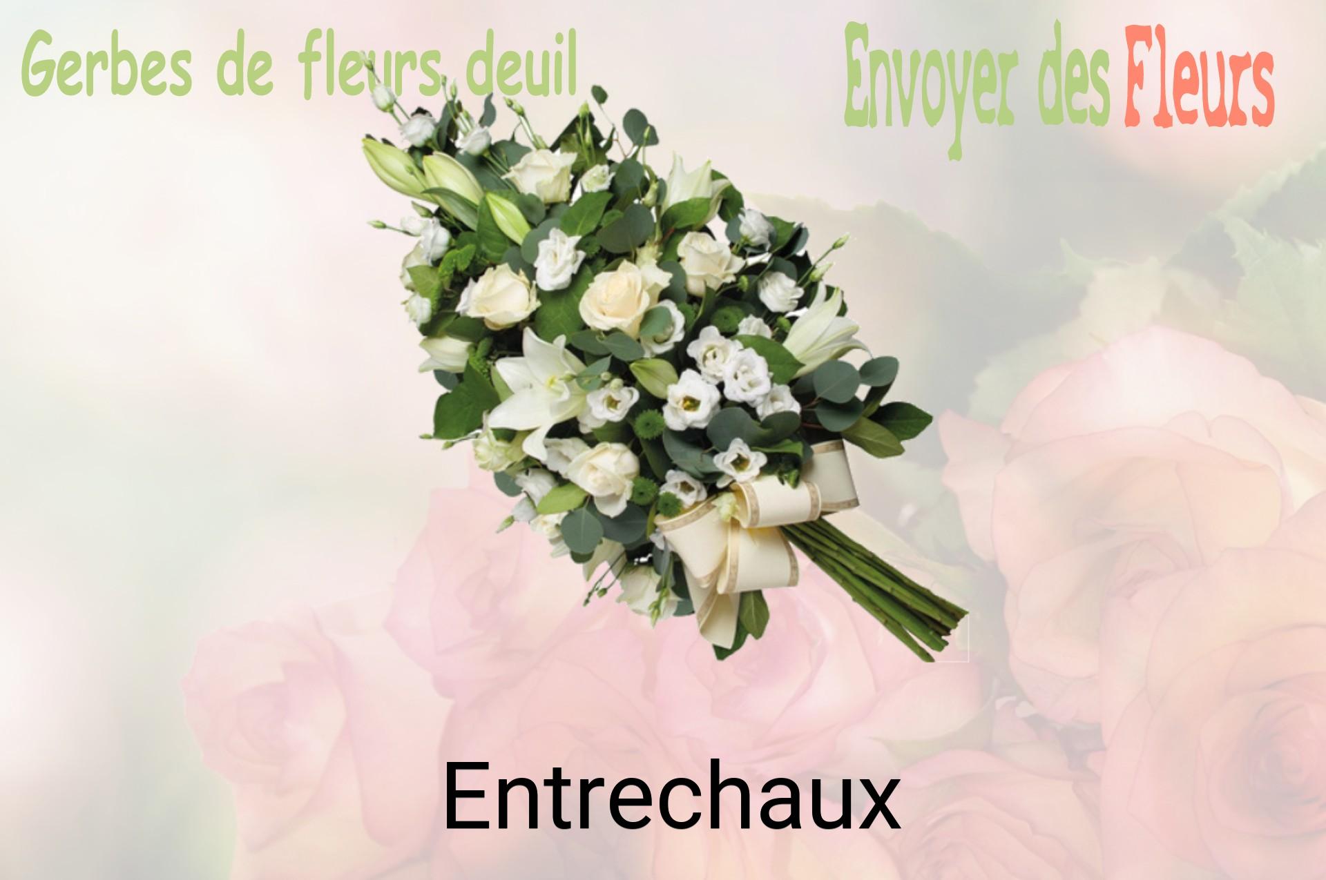 Gerbe de fleurs de deuil livrée à Entrechaux